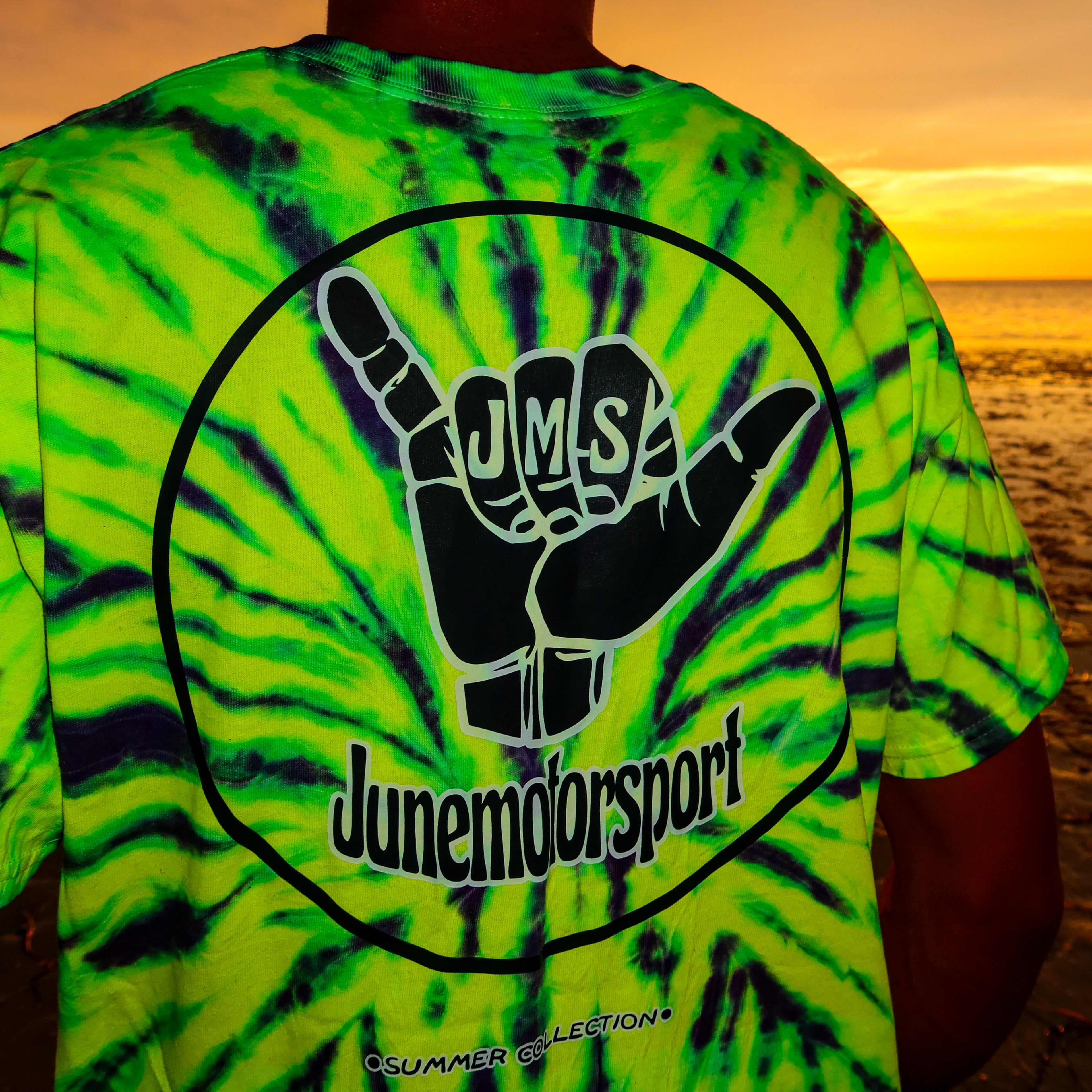 Hyper Lime JMS Tie-Dye Tee
